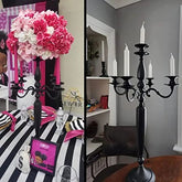 Candelabra Candle Holder - 5 Arm Candlestick for Halloween, Weddings, and Parties - candletown.net